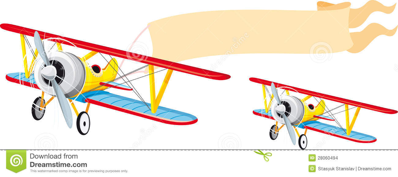 Pix For > Airplane Banner Clipart