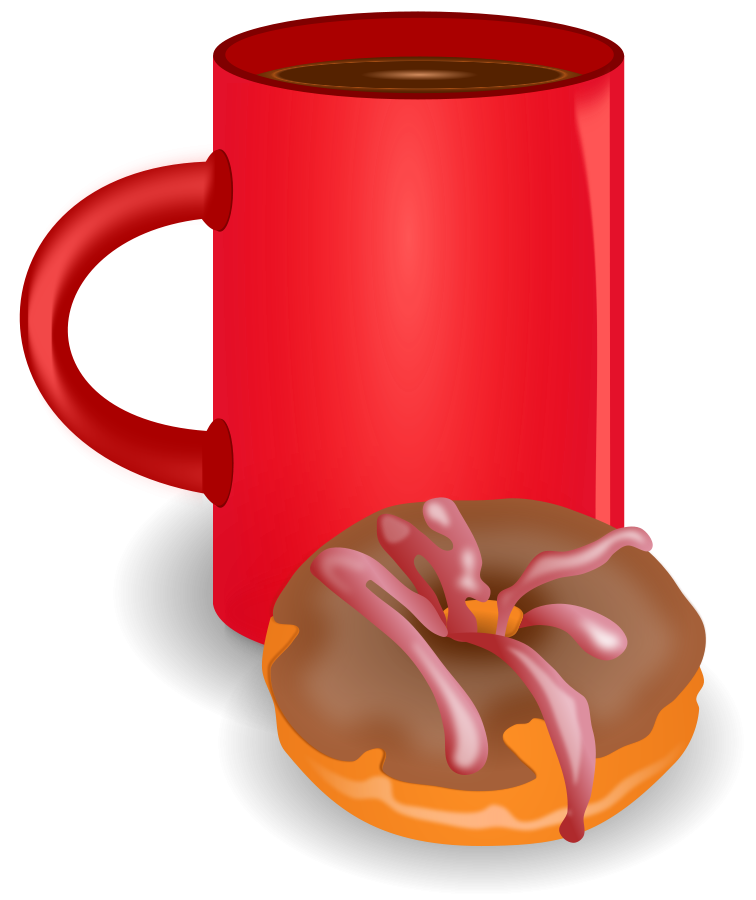 Coffee and Doghnout SVG Vector file, vector clip art svg file ...