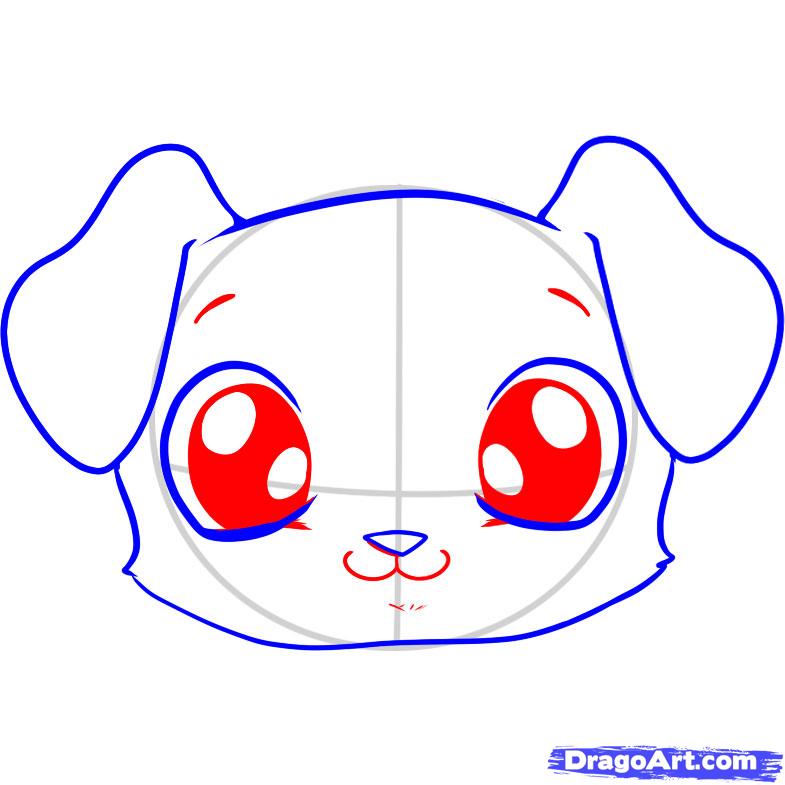 How to Draw a Puppy Face, Step by Step, Pets, Animals, FREE Online ...
