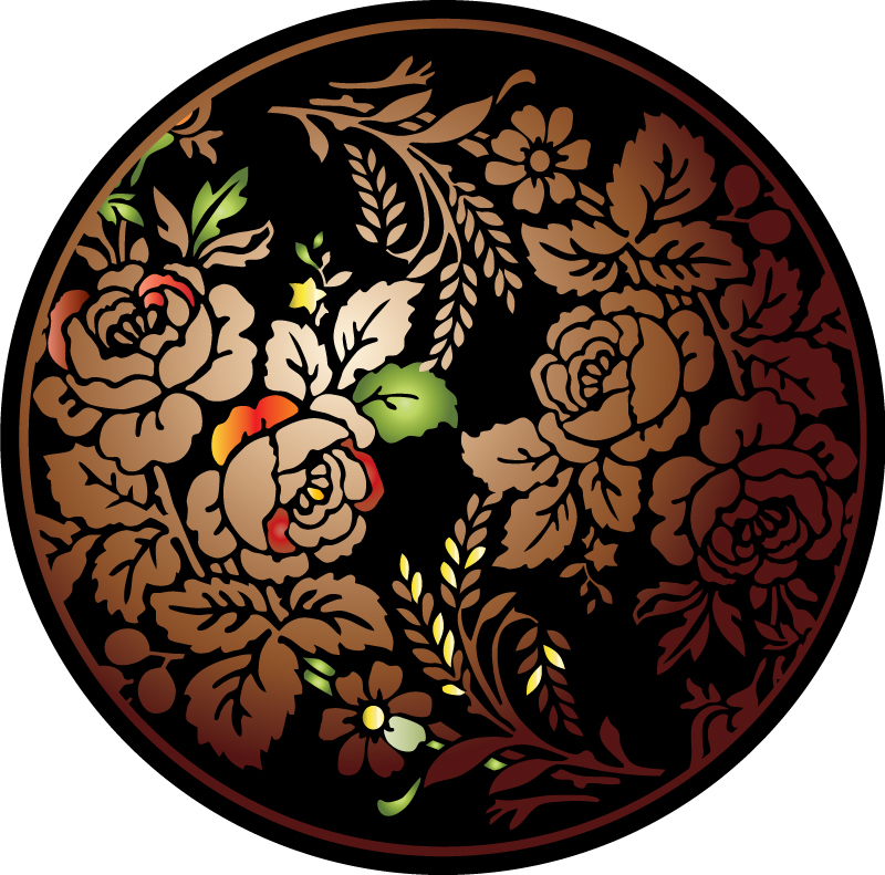 Painted Folk Art circle - Download free Background vectors