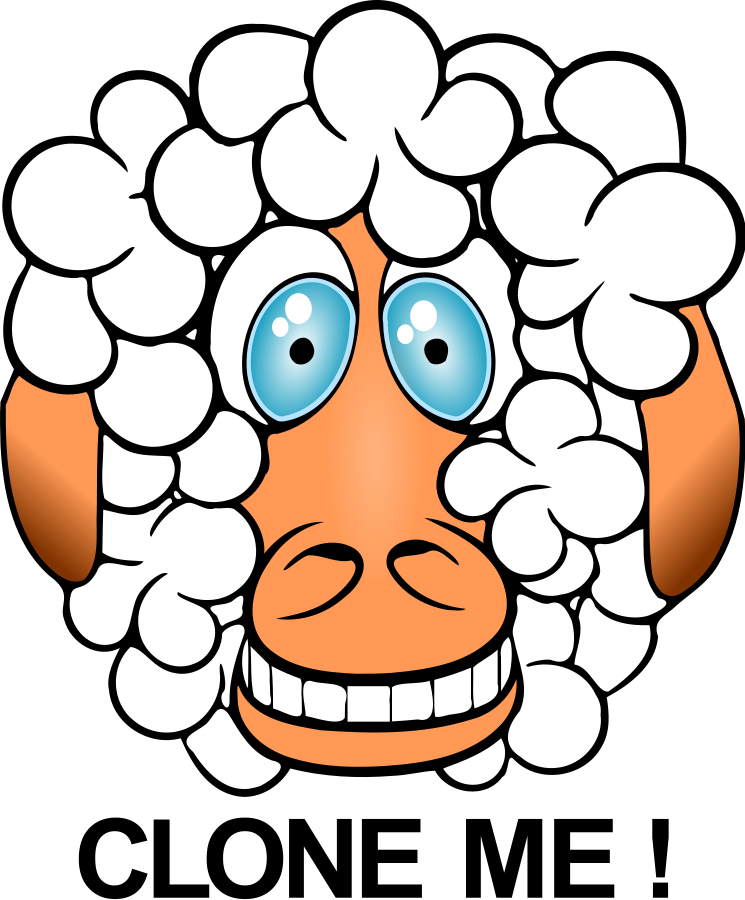 Funny Sheep small clipart 300pixel size, free design