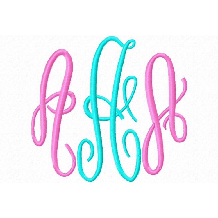 Fancy Swirl monogram embroidery font