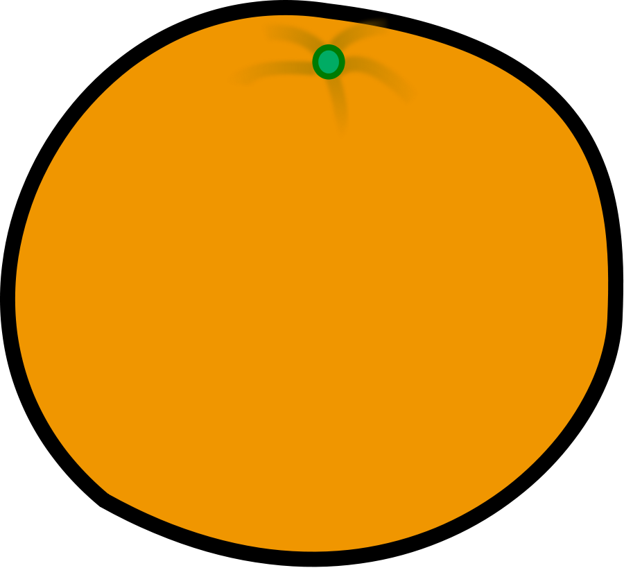 Simple orange medium 600pixel clipart, vector clip art