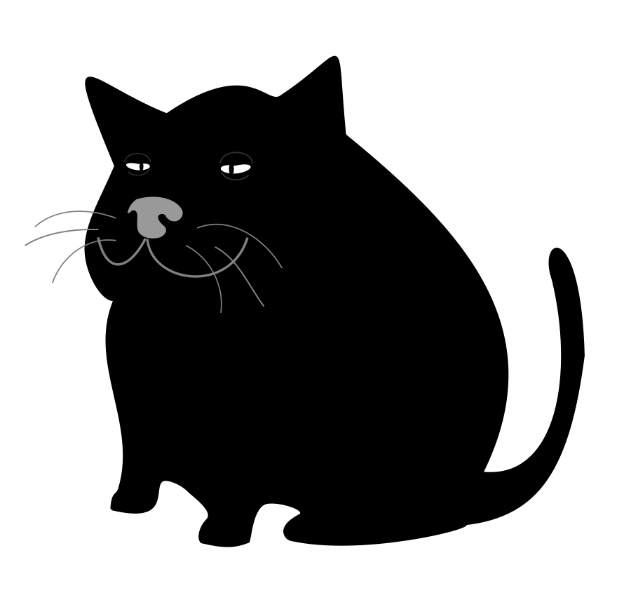 Black Cat / Gato Negro medium 600pixel clipart, vector clip art ...