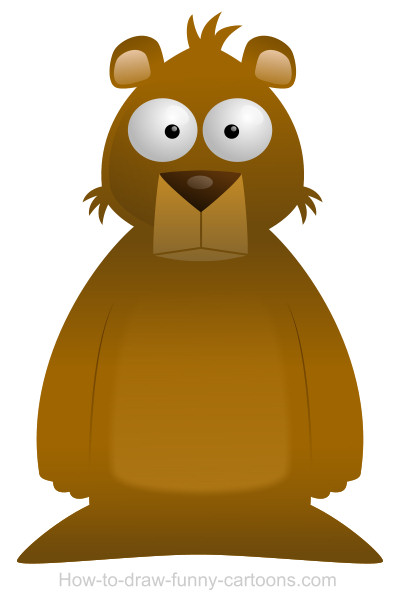 Drawing a bear cartoon