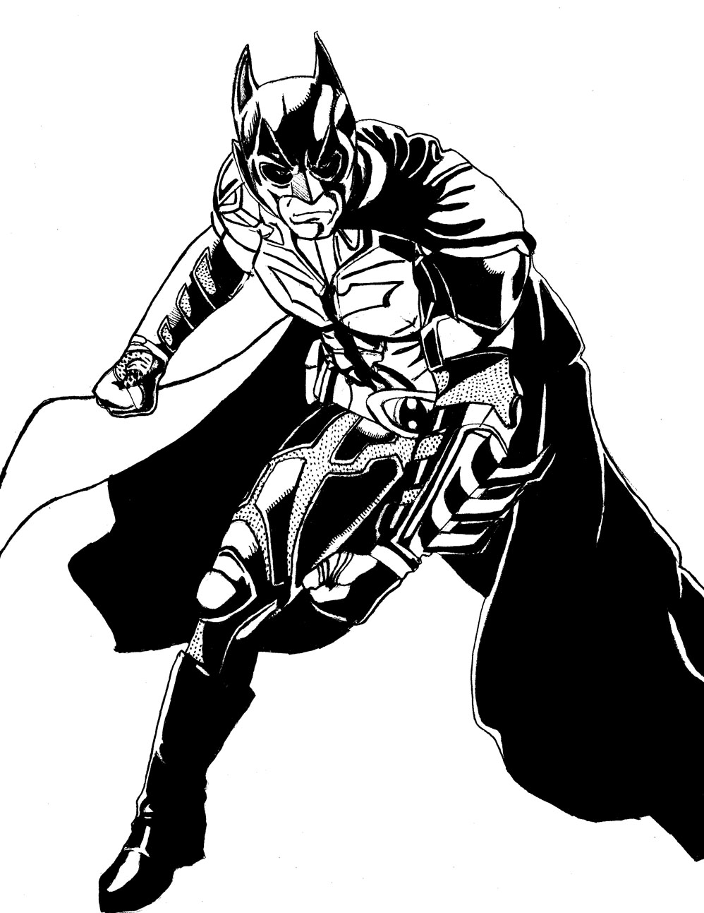 Batman Lineart by Sophillia on DeviantArt