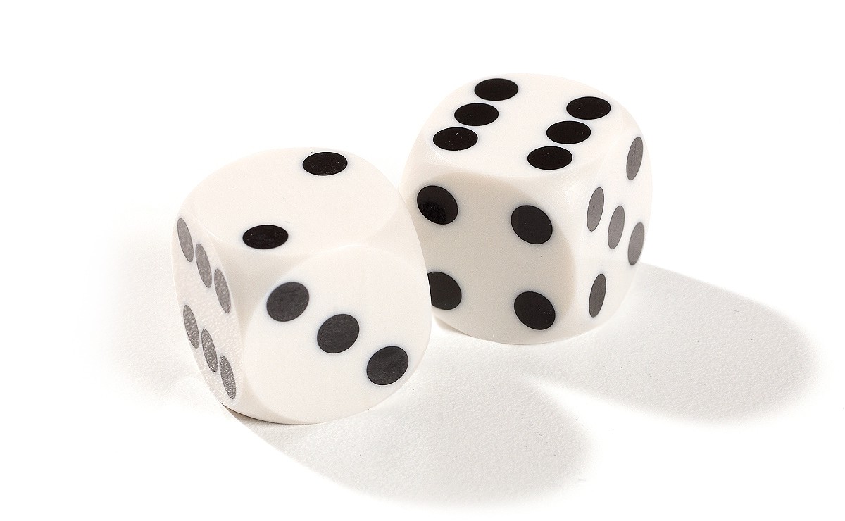 White Backgammon Precision Dice - Precision Dice - Zontik Games