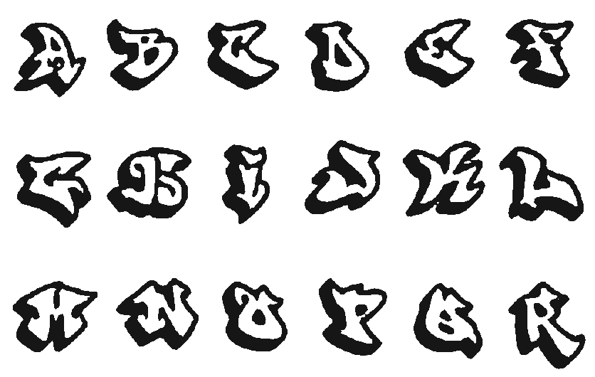 Graffiti Alfabet kleurplaten | creative lettering | Pinterest