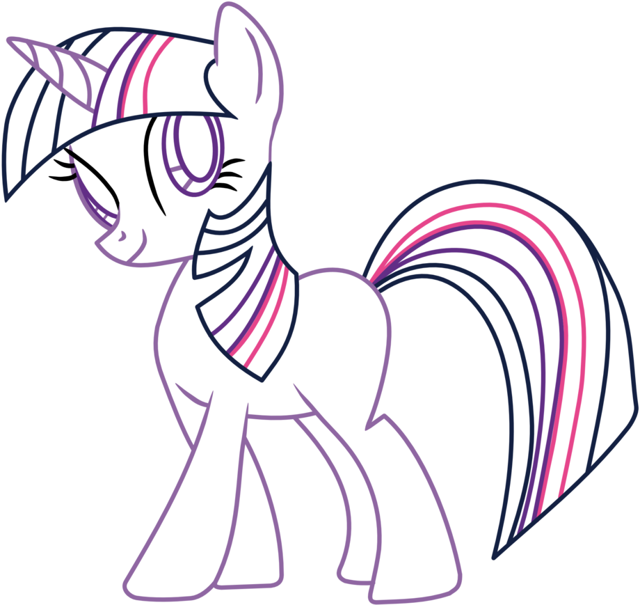 Lineart Twilight Sparkle By Awesomeluna Clipart - Free Clip Art Images