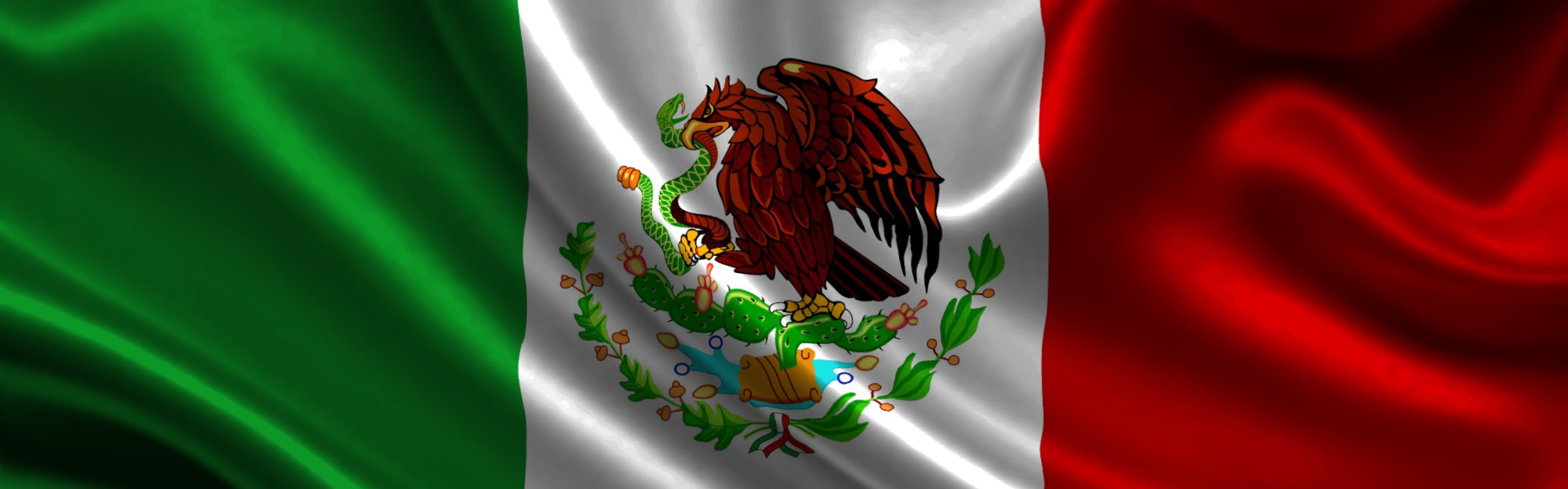 Download Wallpaper 3840x1200 Mexico, atlas, Flag, Symbol, Emblem ...