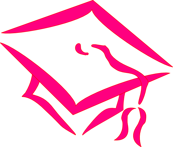 Graduation Cap - Pink Clip Art at Clker.com - vector clip art ...