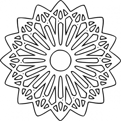 Rosette Outline clip art vector, free vectors - Vector.me