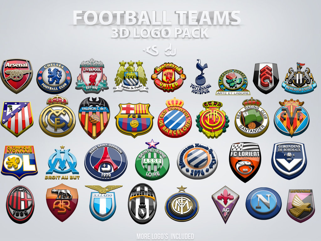 Football 3D Logos by daWIIZ on DeviantArt