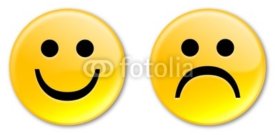 Happy & Sad Smiley Buttons