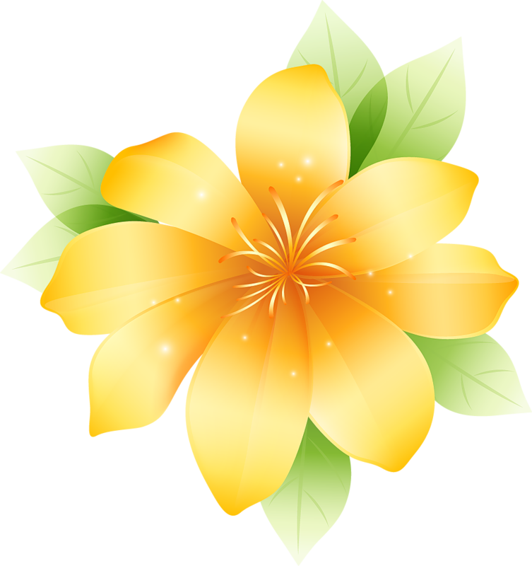Yellow Large Flower Clipart