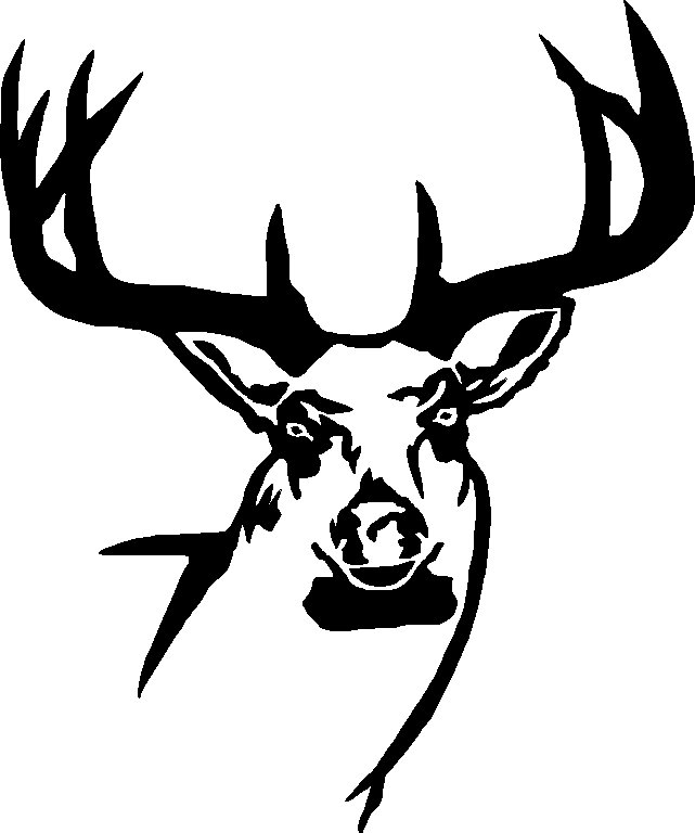 Deer Head Wall Decal 3 - Custom Wall Graphics