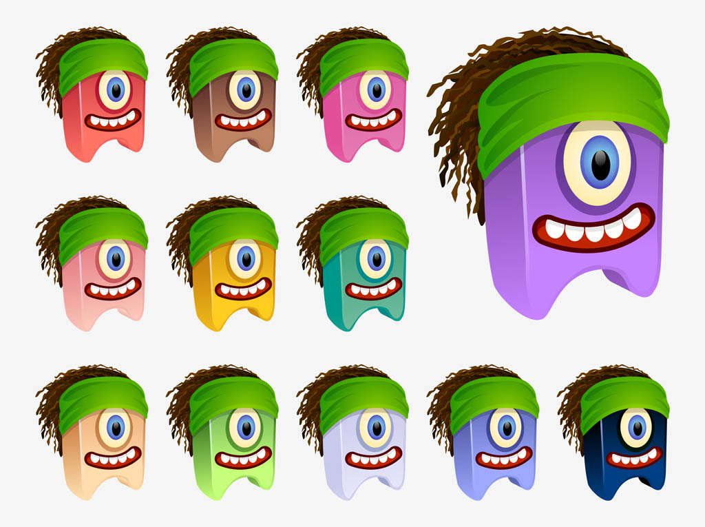 Vector Dreadlocks Characters