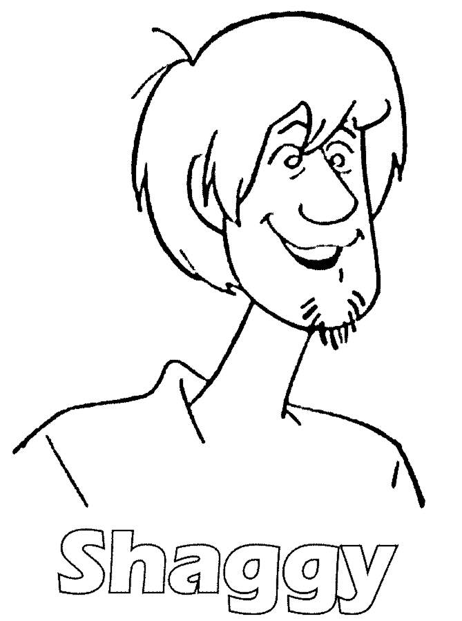 Nice Cartoon Charcater Shaggy Coloring Picture | Disney Coloring ...