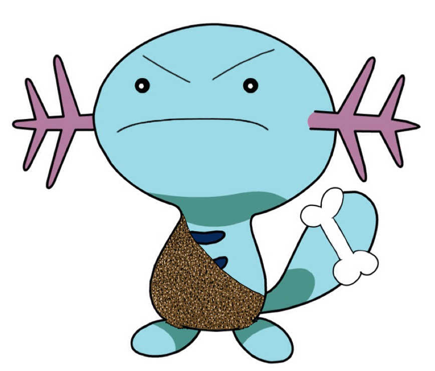 Since our Wooper knows Bone Club, I propose him being a Caveman ...