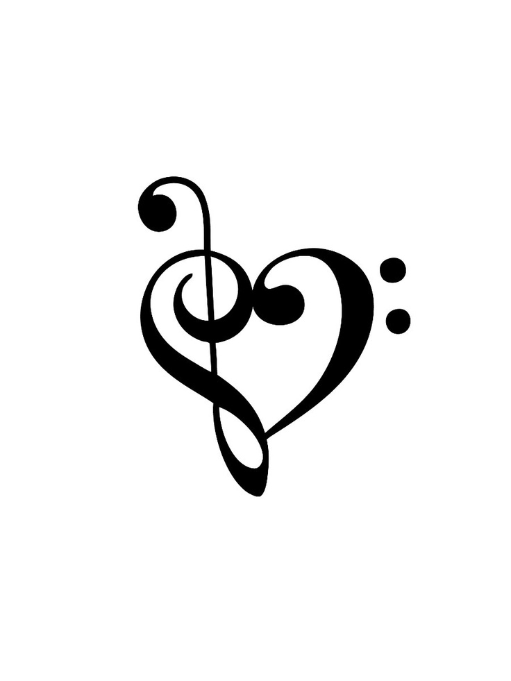 treble and bass clef love | Music | Pinterest