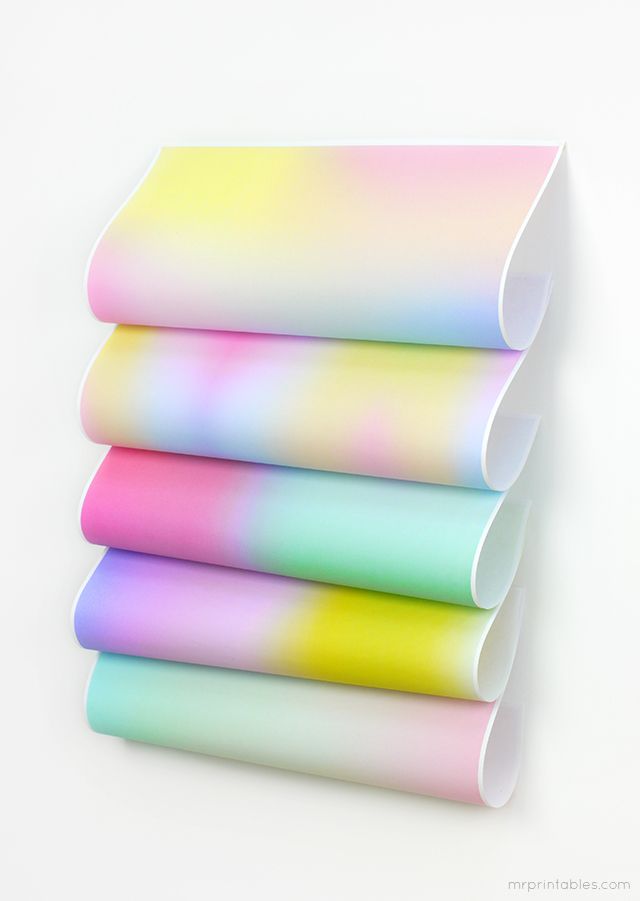 Gradient wrapping paper - free printable | Party Ideas | Pinterest