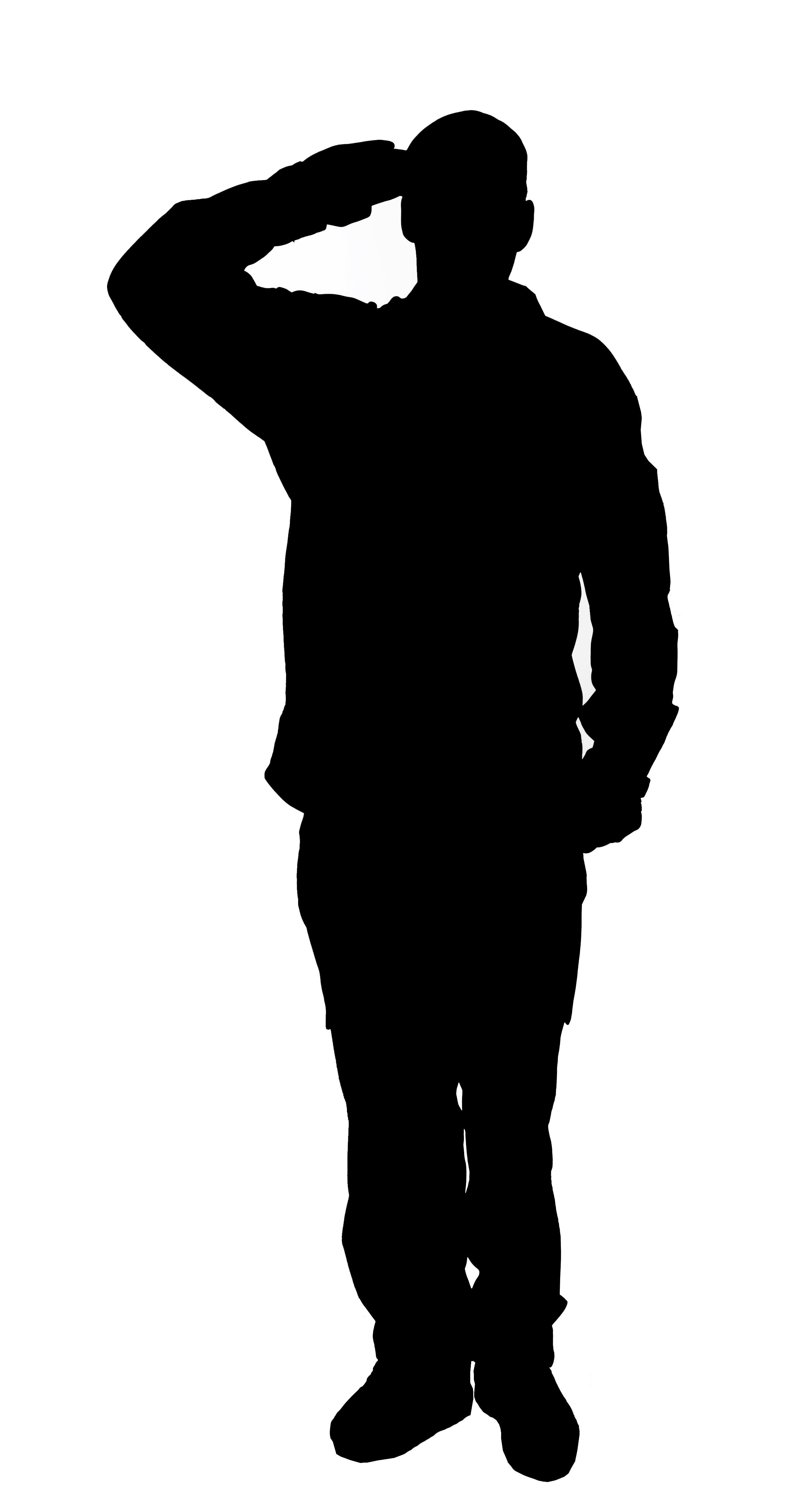 Army Soldier Salute Silhouette - Army Military