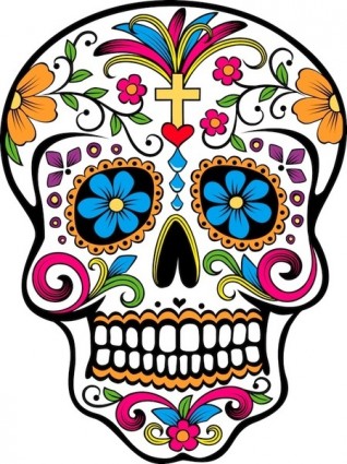 Day of the dead skull Free vector for free download (about 3 files).