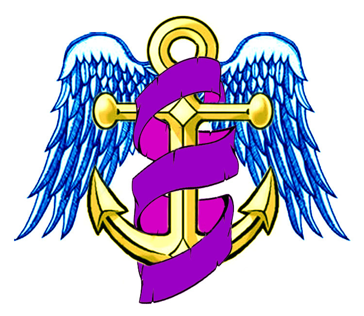 anchor-wings-mom-dad-purple-banner tattoo | Flickr - Photo Sharing!