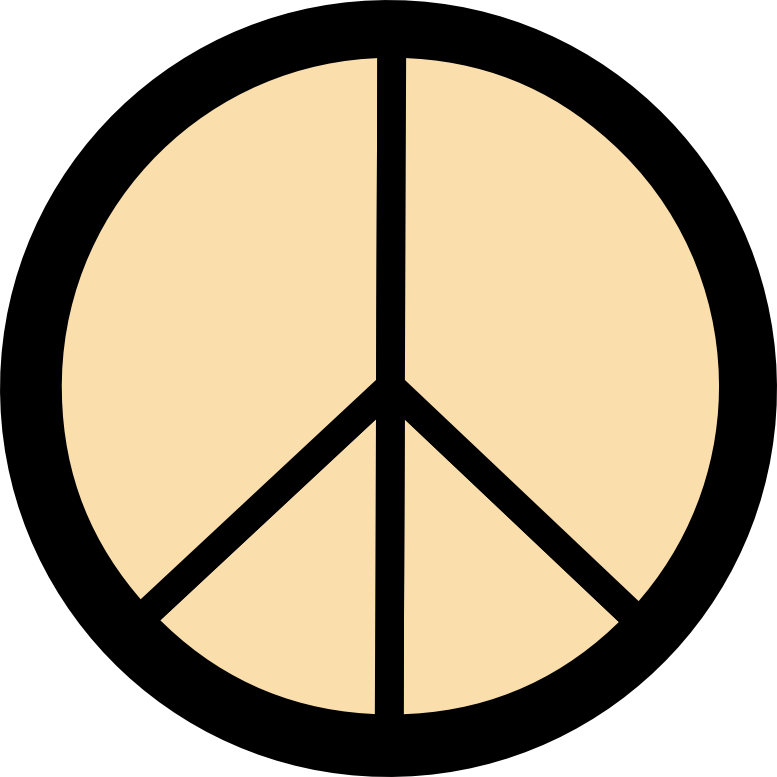 Peach Yellow Peace Symbol 12 dweeb peacesymbol.org Peace Symbol ...
