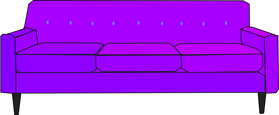 Purple Sofa medium 600pixel clipart, vector clip art - ClipartsFree