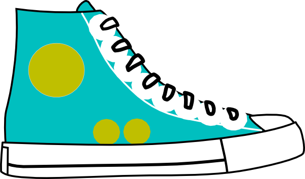 Hightop Shoe clip art - vector clip art online, royalty free ...