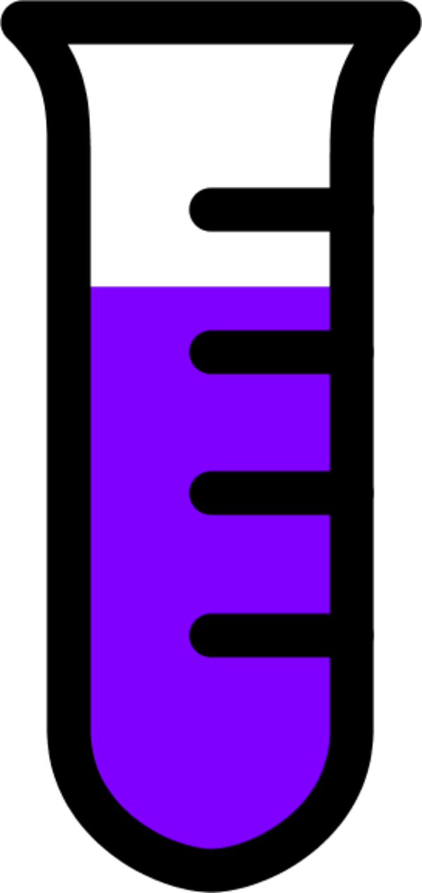 glass test tube chemical laboratory icon - color variation C