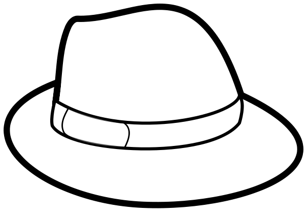 Hat Outline SVG Vector file, vector clip art svg file - ClipartsFree