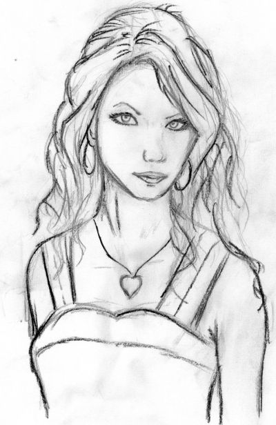 Girl Drawing Easy | Coloring Pages