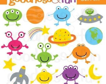 aliens clipart – Etsy