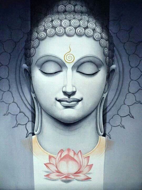 Buddha with lotus flower | Modern Buddha Art | Pinterest