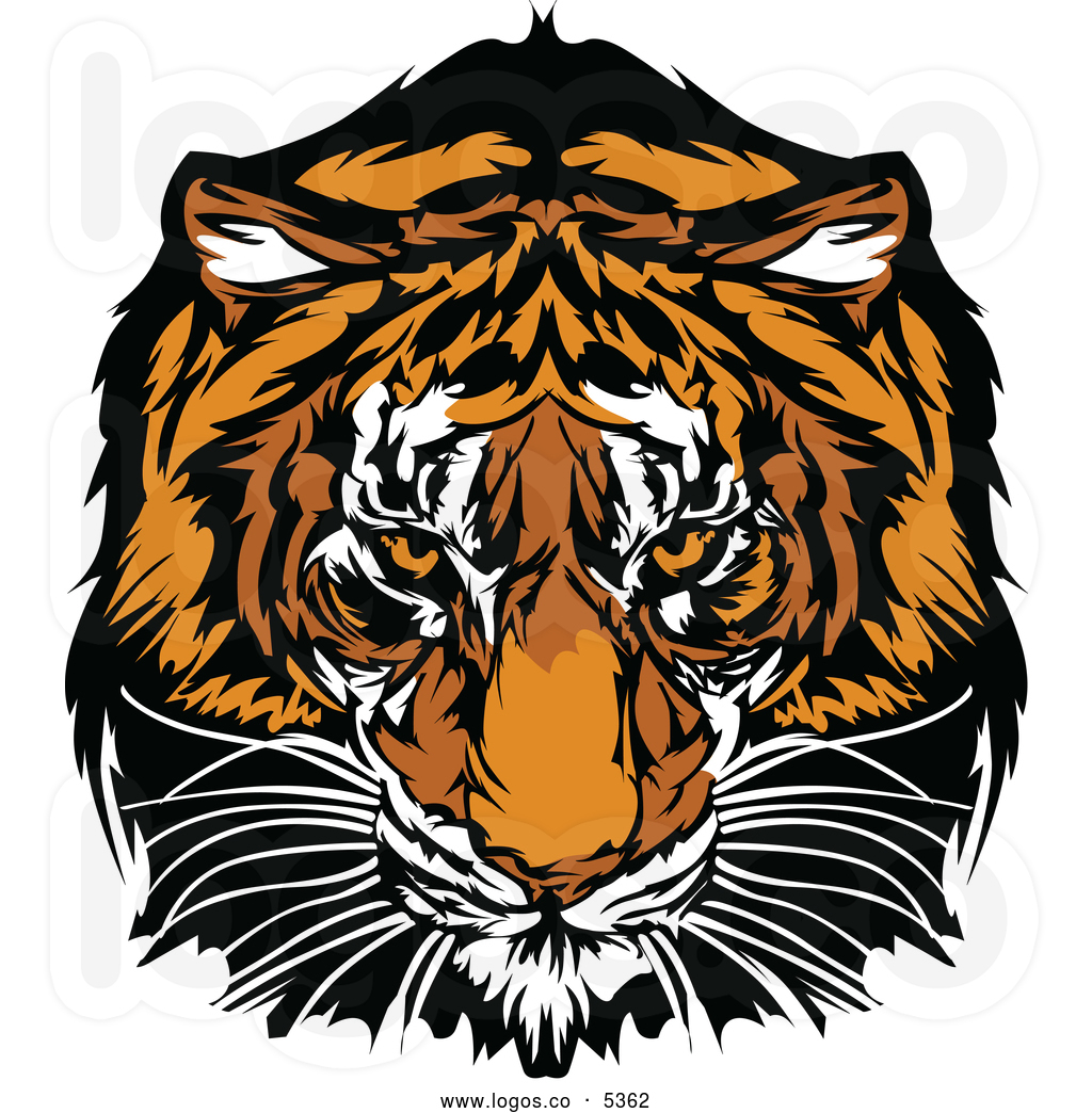 royalty-free-vector-of-a-logo-of-a-tiger-staring-by-chromaco-5362 ...