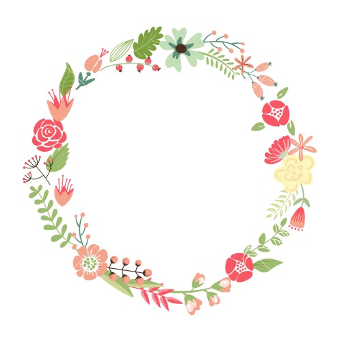 floral-frame-cute-retro- ...
