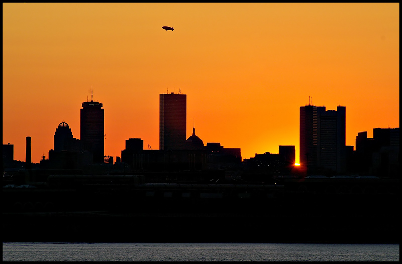 Group of: TrekLens | Sunset Silhouette of Boston Skyline Photo ...