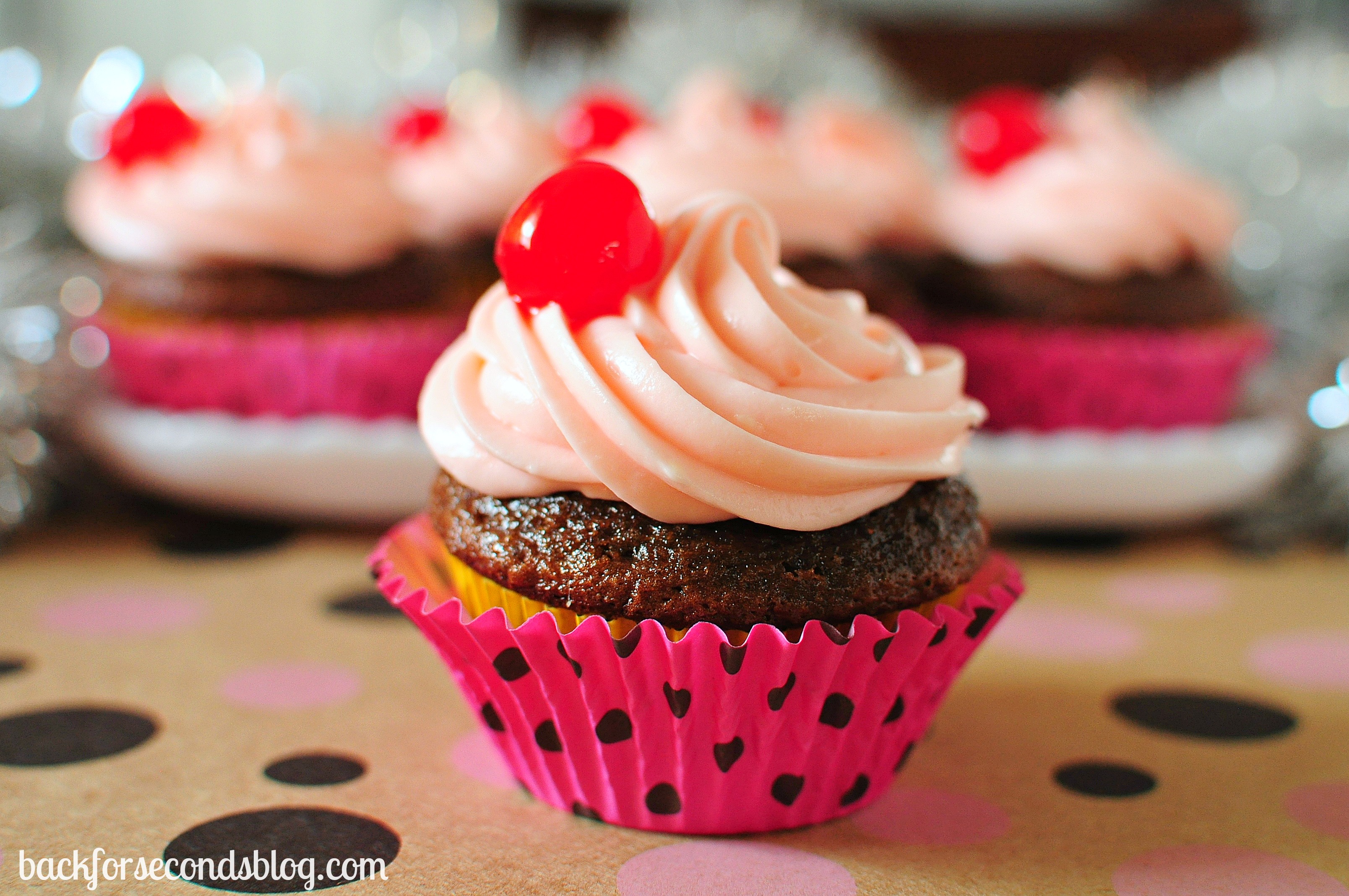 Merry Cherry Chocolate Cupcakes - Back for Seconds
