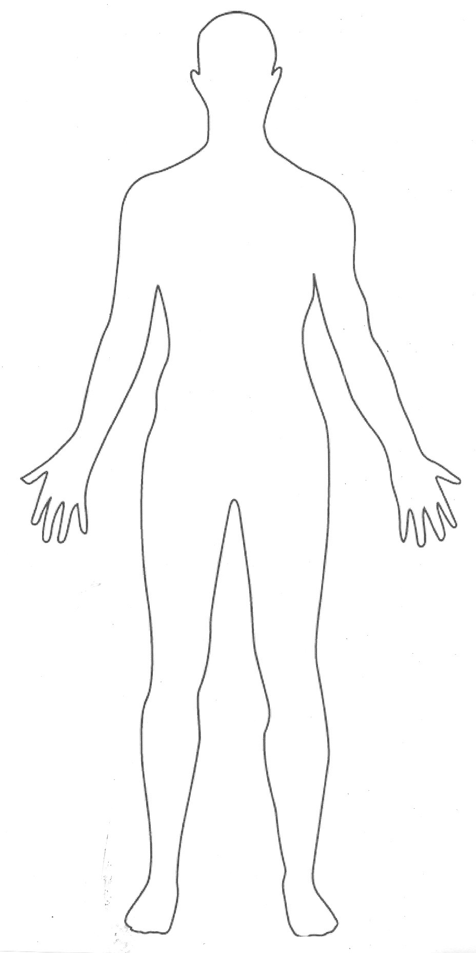 Free coloring pages of outline of a person