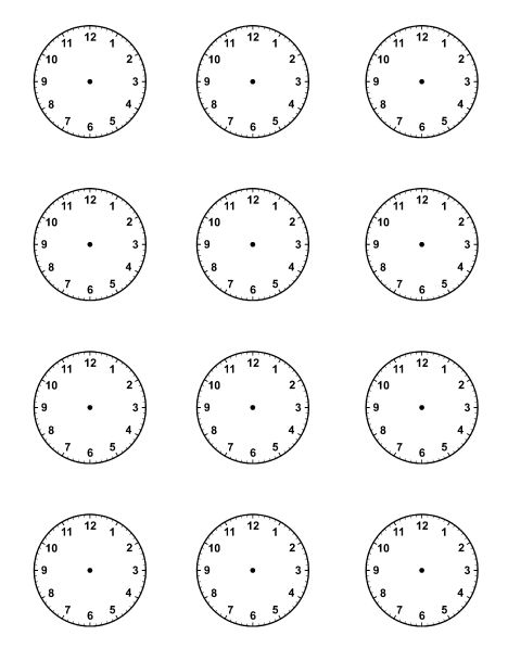Blank Clock faces for Picture Schedule | ABA | Pinterest