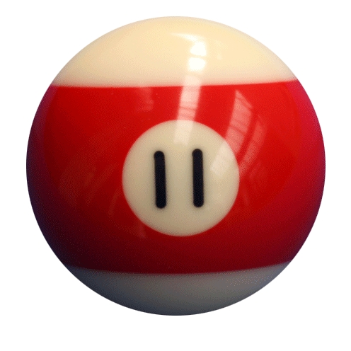 Single Number 11 Pool Ball | snookerandpool.co.uk