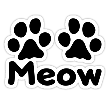 Cat Paw Meow" Stickers by KimberlyMarie | Redbubble