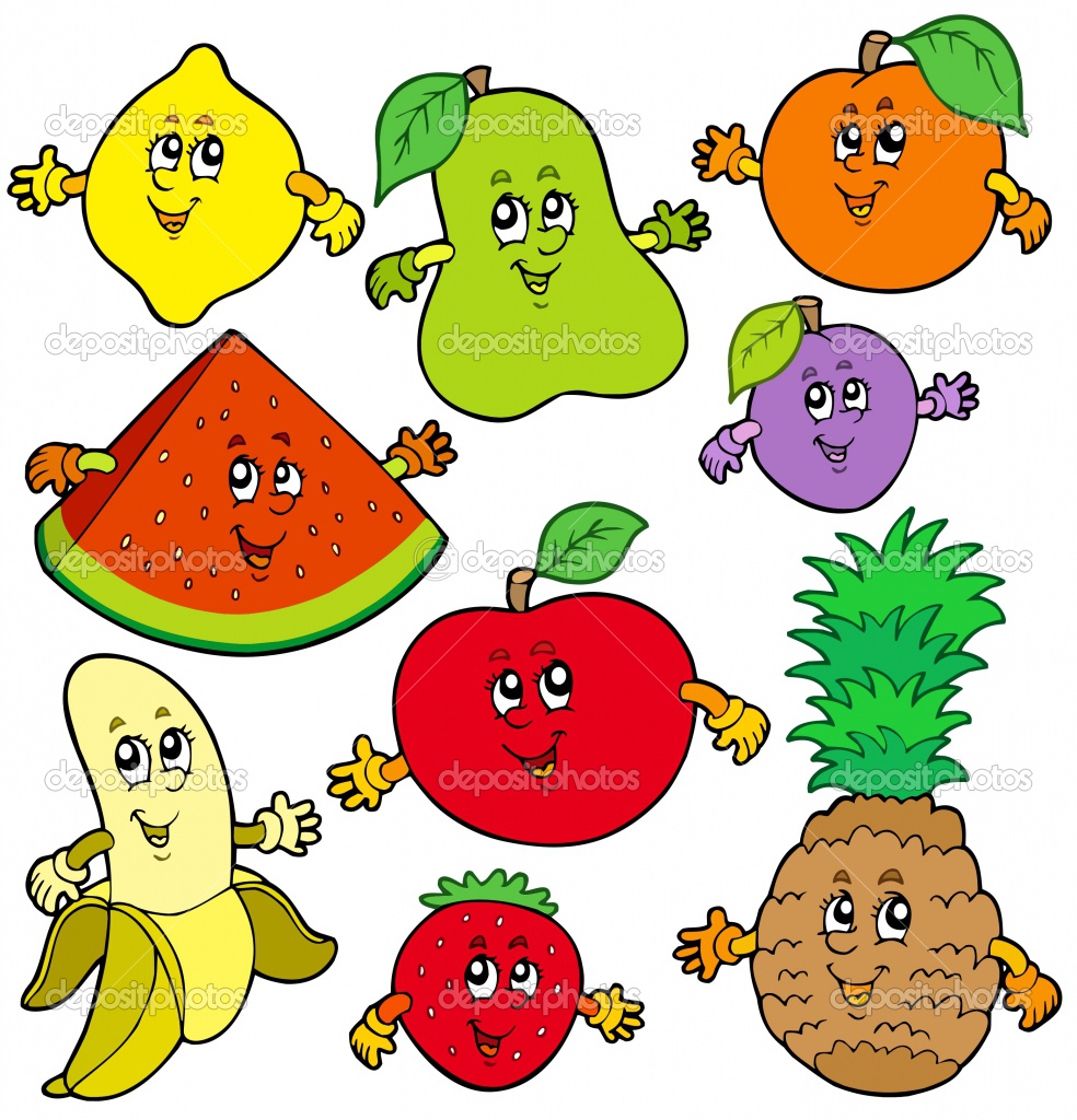 Cute and Colorful Fruits in Cartoon - Colors Photo (34726809) - Fanpop
