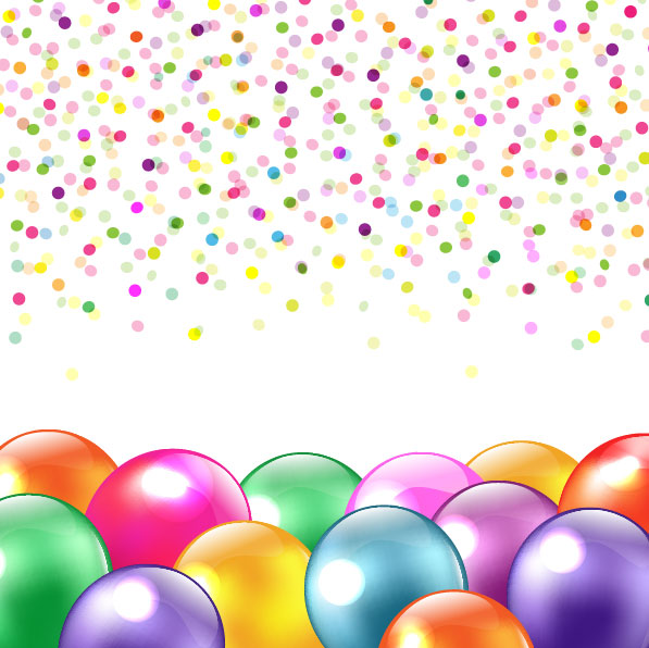 Colorful Balloon mix design vector 02 - Vector Festival free download