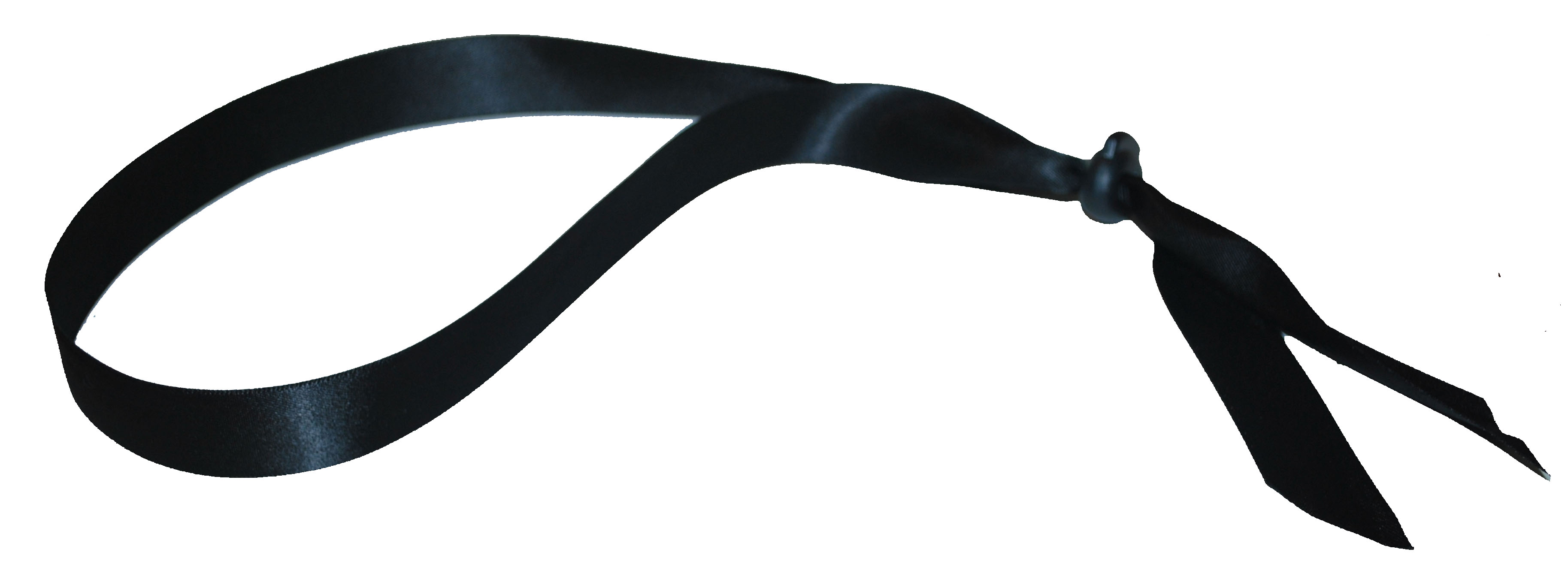 Adjustable Ribbon Headband – Dbl Faced Black Satin |