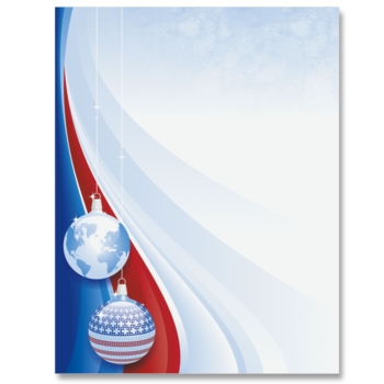 Patriotic Christmas Border Papers