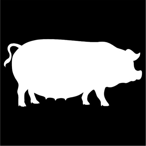 Pig Silhouette Die Cut Vinyl Decal Sticker - Texas Die Cuts