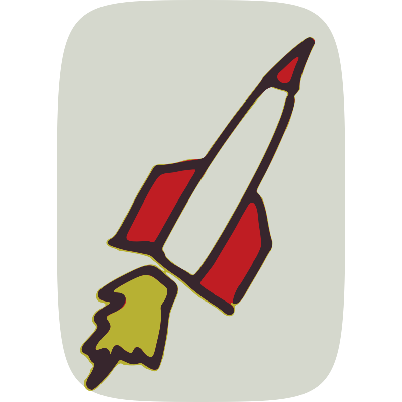 Clipart - red rocket